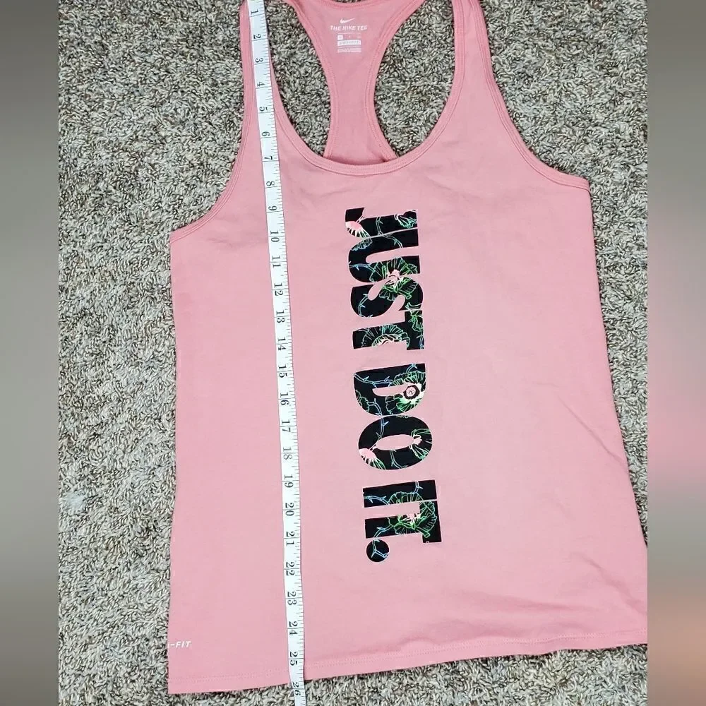 Nike Dry Fit Pinkish Orange & Black Atheletic Tank Top